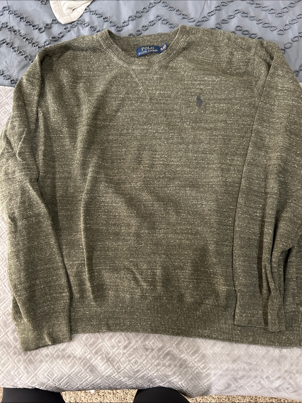Polo by Ralph Lauren Olive Heather Crewneck Sweater